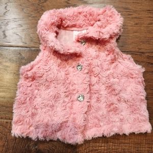 3 for $15 / Kidgets • pink faux fur vest for baby girl